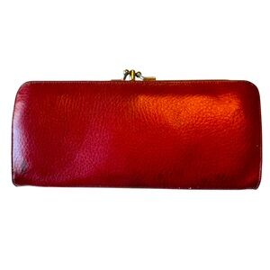Vintage Red Leather Baronet Women’s 1960s Wallet / Coin Purse